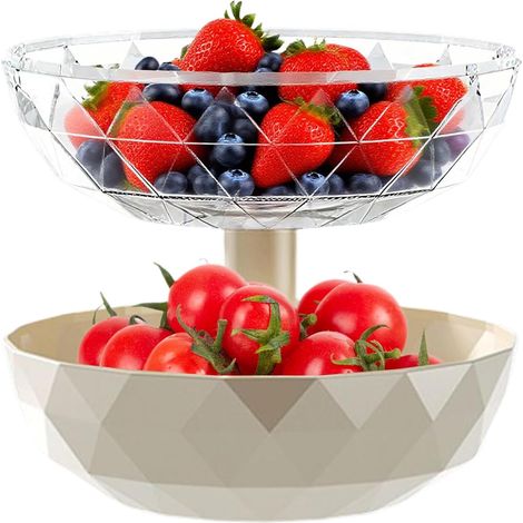 Corbeille à fruits pour comptoir de cuisine, 2 niveaux, (1/5)