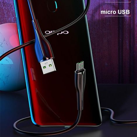 Câble USAMS U38 microUSB 4A Charge rapide pour OPPO 1 m blanc/blanc SJ375USB02 (US-SJ375) (1/5)