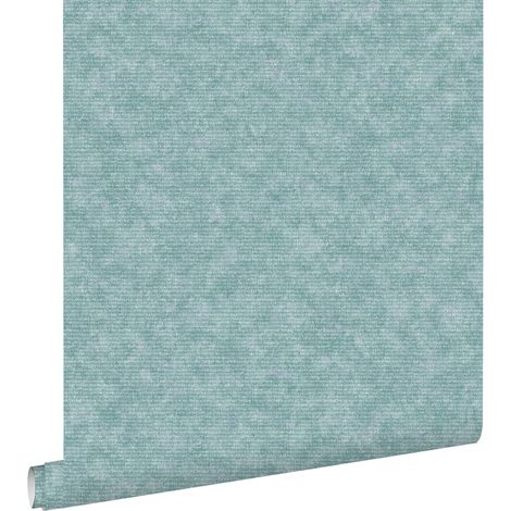 papier peint uni vert aqua - ESTAhome (1/5)