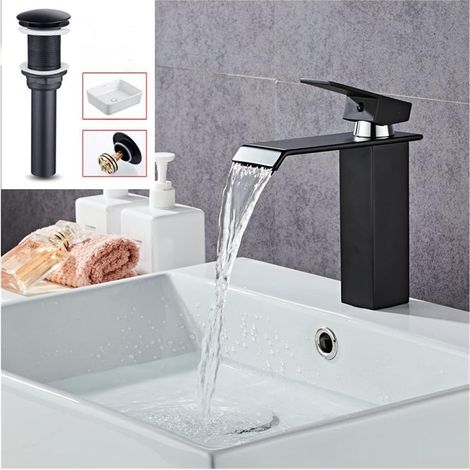 Rose Gold Salle de Bain Robinet de Salle de Bain Salle de Bain Bassin Robinet Robinet Robinet Robinet Robinet Robinet Robinet Simple Poignée Single Hard(Style 5 with Pop up) (1/5)