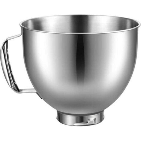 KSM150 Stainless Steel Mixing Bowl for KitchenAid Artisan & Classic Series 4.5 pin/5 liter Tilt-Head Stand Mixers, Silver, 5QT SSB