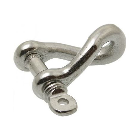 Manille TORSE Forgée Inox A4 Diamètre 5-3 pièces