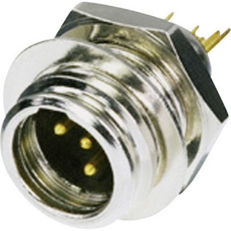 Rean AV RT4MP Miniatur-XLR-Steckverbinder Stecker, Einbau vertikal Polzahl: 4 Silber 1 St.