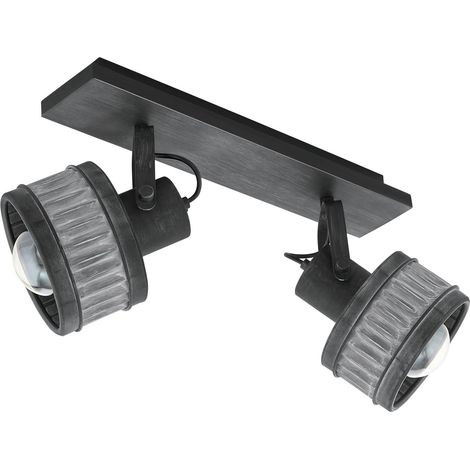 Plafonnier avec 2 spots orientables, luminaire au style (1/5)