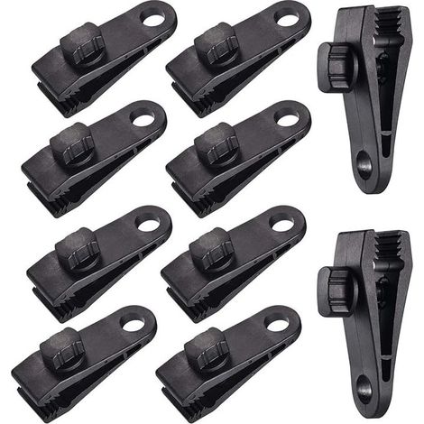 10 Sets Clip de Bâche Tente Pince Bâche Auvents Clip, Pince à Bâche, Pince pour Tente, pour Tente Voiture, Bâche, Auvents, Camping (1/5)