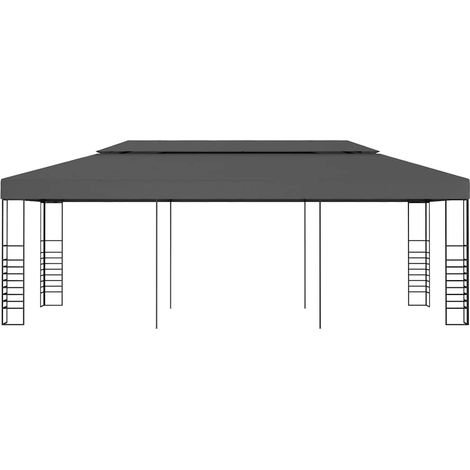 vidaXL Marquesina cenador de jardín antracita 3x6 m (1/2)