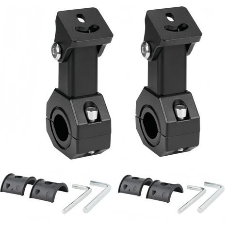 2 pièces Support Phare Moto réglage à 360 degrés, adaptés aux barres de protection de 17 à 33 mm support de lampe supplémentaire moto