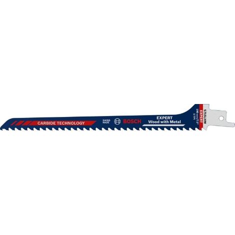 Bosch – Lame de scie sabre 2608900384 – EXPERT « Wood with Metal » S 715 LHM – Longueur 190 mm – Pour coupes courbes dans bois et métal