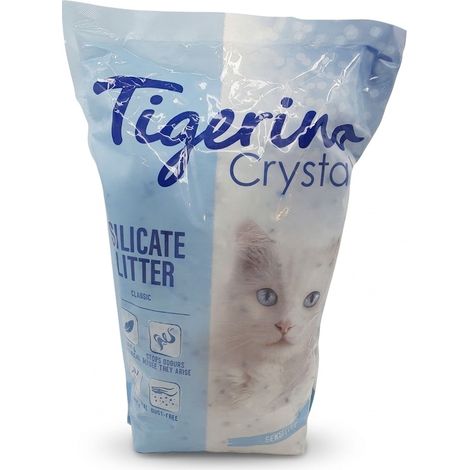 TIGERINO - Litière de silice - Crystals Classic Sensitive - 2.10kg - Anti-odeurs et sans poussière - Voir photos (1/5)