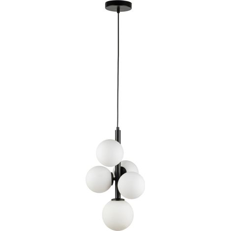 Suspension noire moderne 5 globes Perla G9 Sigma 12W (1/4)