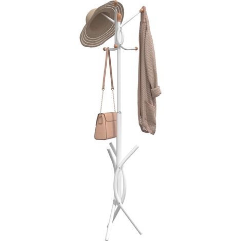 Garderobenständer Weiß 176 cm Pulverbeschichtetes Eisen