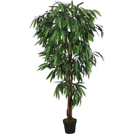 Árbol de mango artificial con 600 hojas verde 150 cm vidaXL