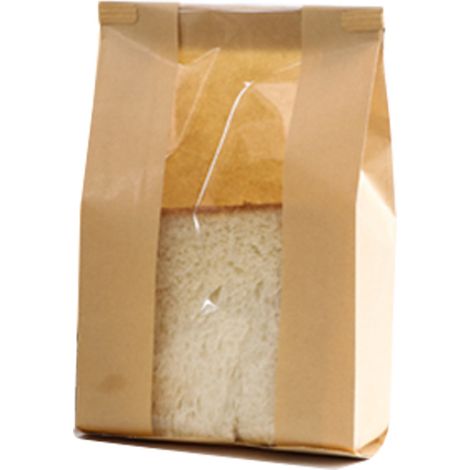 60 bolsas para pan casero con bolsas de hojalata y bolsas de papel con ventana (marrón, 21 9 35 cm) (1/5)