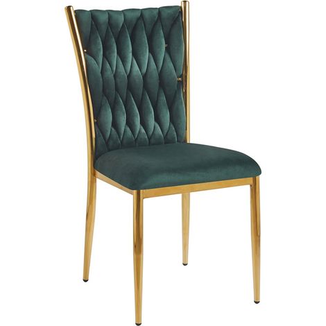 Sillas Comedor - Silla Wiwen Golden Terciopelo - Verde (1/5)