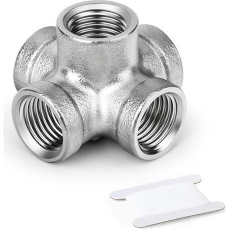 1 Pieces 1" BSP 5 way stainless steel crucial fittings for water and air pipes, industrial application (1/5)