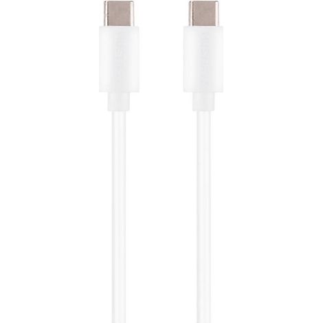 Câble de charge et de synchronisation USB-C vers USB-C PD 3.0 60W blanc de 1 mètre (compatible avec USB-C) PD 3.0 60W. (1/5)