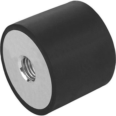 KIPP Gummipuffer Typ C M04 Ø10mm H10mm Stahl Elast. Naturkautschuk (1/3)