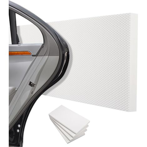 4 Pack Self-Adhesive Foam Wall Protectors 40 x 20 x 2 cm for Car Doors, Garages and Carports, White (1/5)