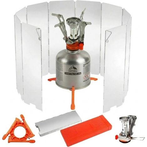 Brûleur pliable, support de cartouche et pare-vent pliables Trailgaz Ultra pour camping et randonnée (1/5)
