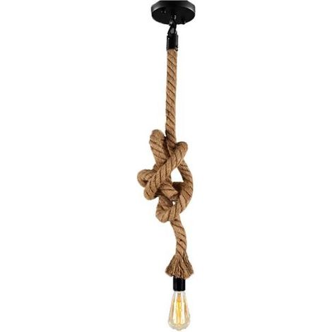 Hängeleuchte aus Naturhanfseil E27 "ROPE LAMP".