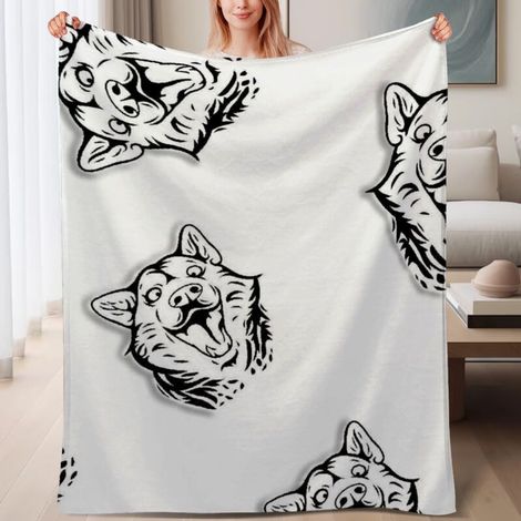 Couverture polaire moelleuse pour enfants et famille 60x80 pouces, adaptée à lit, canapé, voyage, camping (1/4)