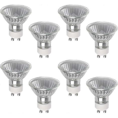 GU10 50-W-Halogenlampe, 8er-Pack GU10-Halogenstrahler, 220 V, warmweiß 2800 K, dimmbar (1/5)