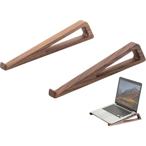 Supporto in legno per laptop, supporto da scrivania per laptop e tablet, supporto per laptop, adatto a laptop e tablet (1/5)