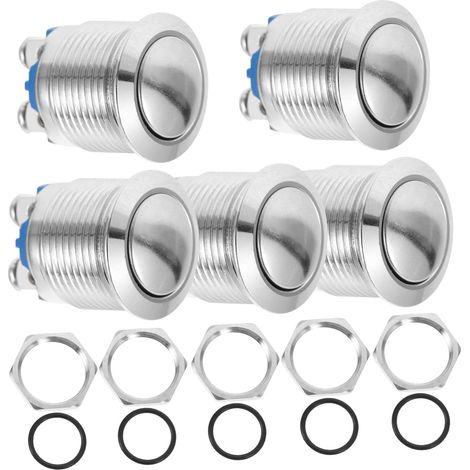 5 boutons-poussoirs - inox momentané/étanche - usage atelier (1/5)
