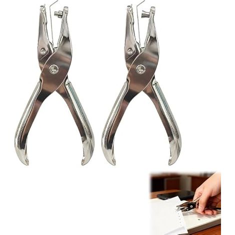 2 Pièces Perforatrice à Trou Unique - Ensemble de Pince Perforatrice en Métal pour Scrapbooking et Projets DIY, Trous de 3 mm et 6 mm, Outil Pratique pour Création de Cartes et Artisanat (1/5)