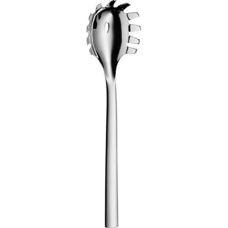 1 Cuillère à pâtes, acier inoxydable, trou d'égouttage, manche ergonomique, 30 cm, cuisine