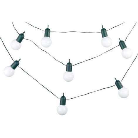 Guirlande guinguette - - 4,75 m - 20 ampoules LED - Blanc chaud - Electrique (1/4)