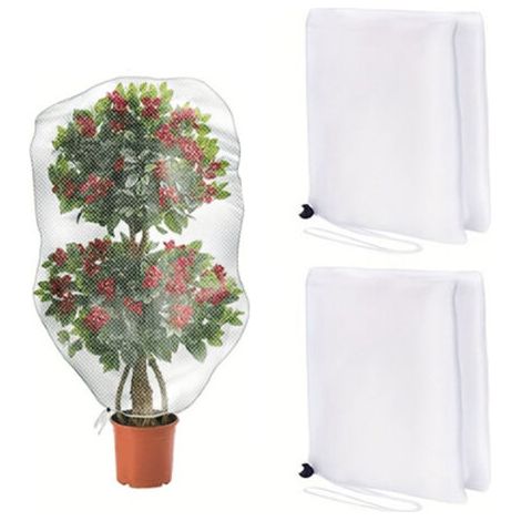 RHG 2pcs Grand Sac de Filet Arbre fruitier, Filet Anti Oiseaux réutilisable Filet Anti Insecte, Filet Anti Insecte Potager à Cordon,Protection Les Fruits(100cm x140 cm),Large Fruit Tree Netting Bags (1/5)