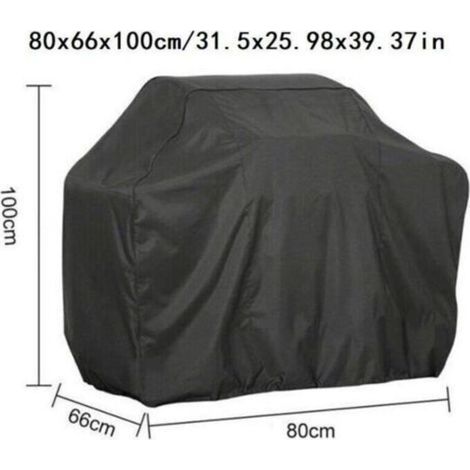 Garden Furniture Cover 80x66x100cm Black Barbecue Cover Outdoor Barbecue Grill Cover Waterproof Barbecue Tarpaulin Grill Covers--TRIMEC