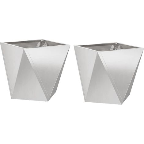 Maison Exclusive - Pflanzkübel 2 pcs Silber 30 x 30 x 30 cm Edels