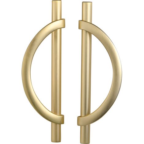 6 Stück – Goldene Küchengriffe 96 mm – Zinklegierung mit Schrauben – Für Büros, Schubladen, Schränke, Schrankwand