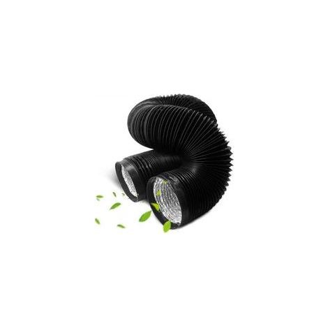 Tuyau d'évacuation flexible double en PVC et aluminium pour salle de bain, cuisine et sèche-linge (noir, 100 mm x 2 m [φxL]) (1/5)
