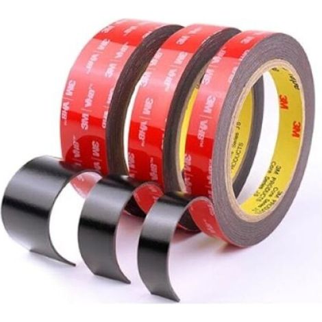 Pack de 3 formats de ruban adhésif double VHB, durable, facile à nettoyer, adapté à l’automobile, au mobilier, à la cuisine ou à la salle de bain, 10/20/40mm3m1,1mm (1/5)