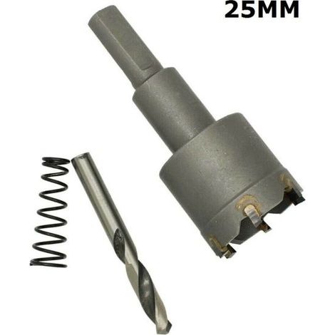 FRESE A TAZZA CON PUNTA PER TRAPANO MURO METALLO LEGNO ACCIAIO DA 25MM