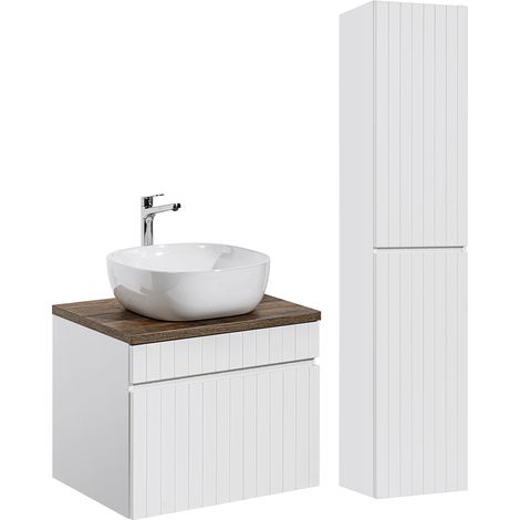 Set di mobili da bagno con lavabo Zelie bianco 60cm