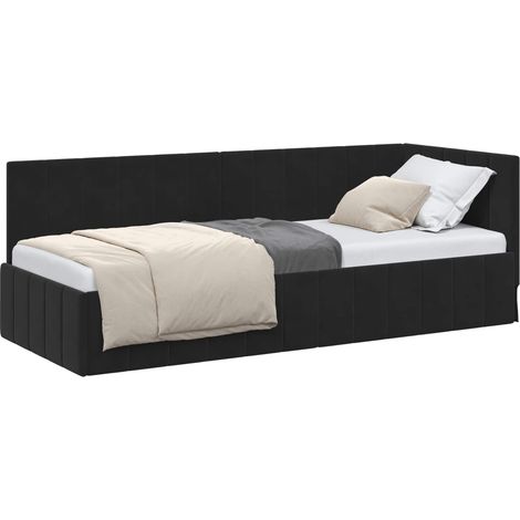 Maison Exclusive - Cornice del letto ad angolo Nero 80 cm x 200 cm Velluto