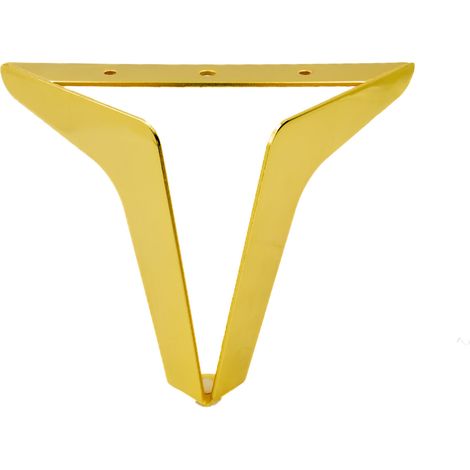 Pata para mueble loft, cromo dorado, altura de pata 15 cm (1/5)
