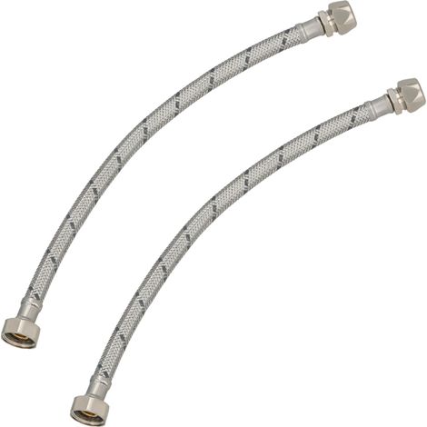 Conector flexible de 3/8” y 1/2” para sistemas de sujeción, 40 cm, juego de 2 (1/5)