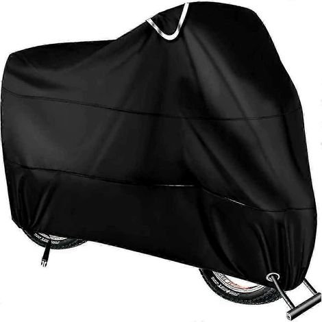Housse de vélo imperméable - 210t ox. Compatible avec housse de protection en tissu pour vélo, housse de garage pour vélo, housse de pluie pour vélo avec sac. (1/2)