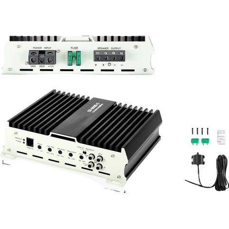 Amplificador para coche, Clase D, Control de graves ajustable, 800 W (1/2)