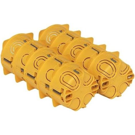 Boîte Encastrement - Profondeur 40 mm - Diamètre Perçage 67 mm - Pour Plaque Plâtre Contreplaqué Bois Tôle - Lot de 10 (1/5)