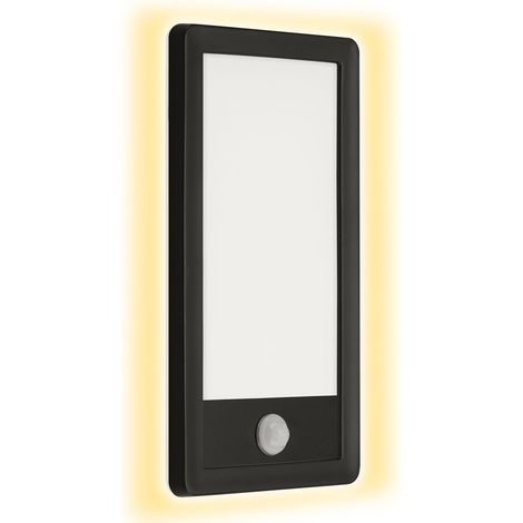 Lampe d'ext rieur LED avec d tecteur de mouvement 4000K IP44 16W noir plastique Telefunken (1/5)