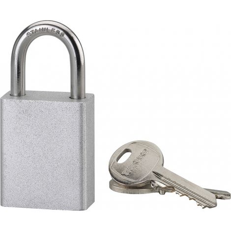 Lucchetto COBBLE alluminio, da esterno, arco in acciaio inox, 38mm, colori assortiti - THIRARD