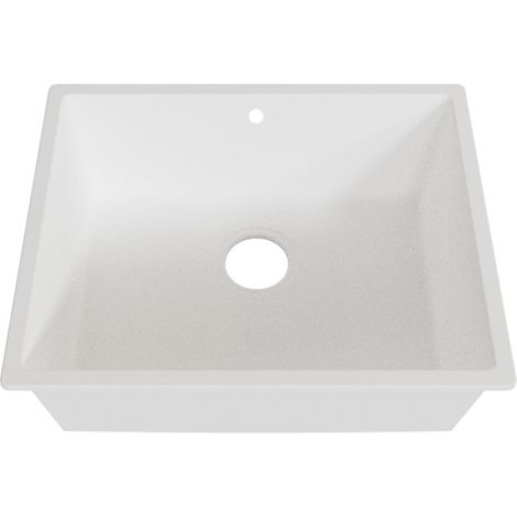 Cuve RESIROC - évier 1 bac sans égouttoir - 54 x 44 cm - Blanc (1/3)