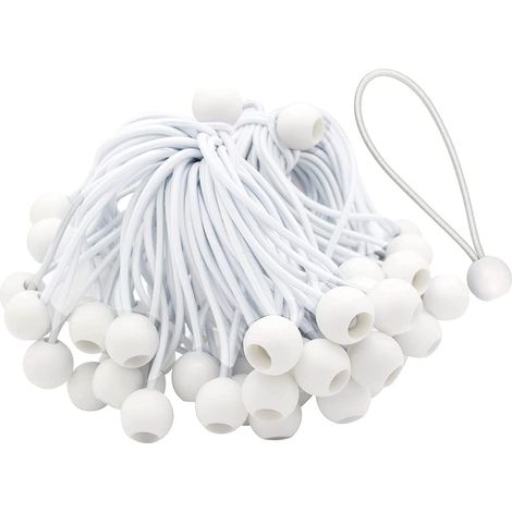 50 cordones elásticos de 15 cm de largo con bucles resistentes para tiendas de campaña, canoas y lonas: versátiles y duraderos para acampar y actividades al aire libre. (1/5)
