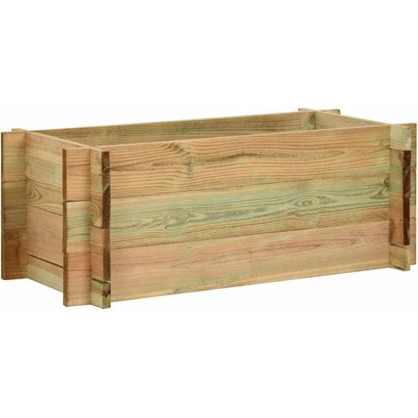 Jardinière surélevée pour légumes Bois de pin imprégné 80 cm (1/5)
